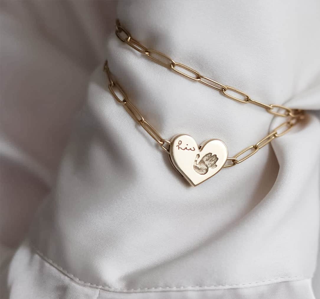 14K goud naam gepersonaliseerd sieraad afdruk