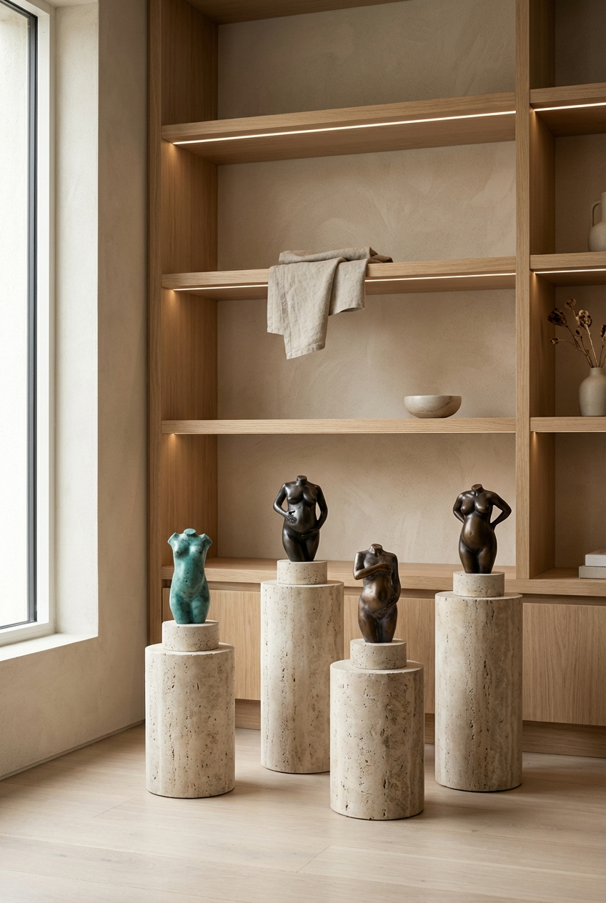 Brons gegoten zwangerschapsbeelden collectie