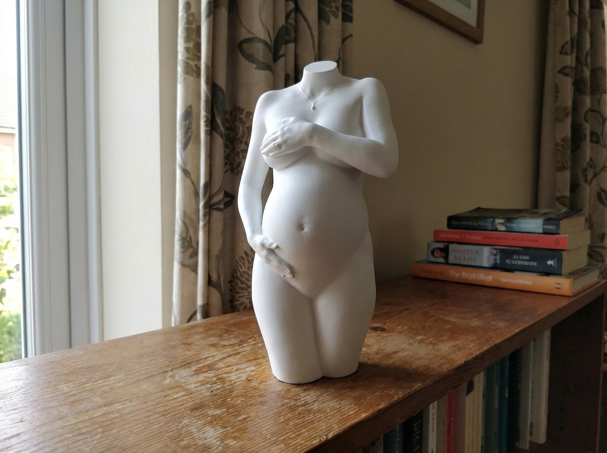 Geprint resin zwangerschapsbeeldje