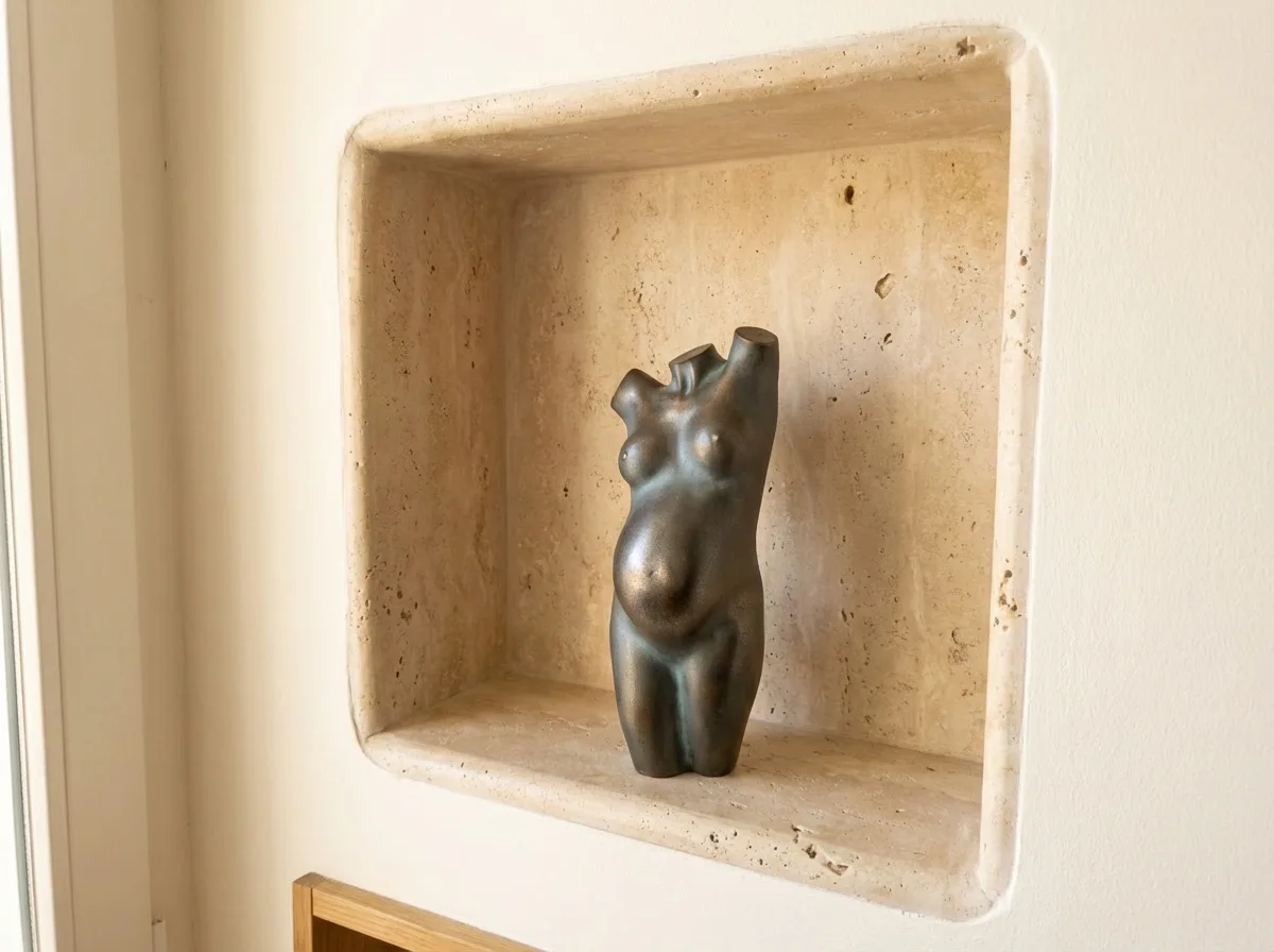 Veredeld blauw gepatineerd in interieur